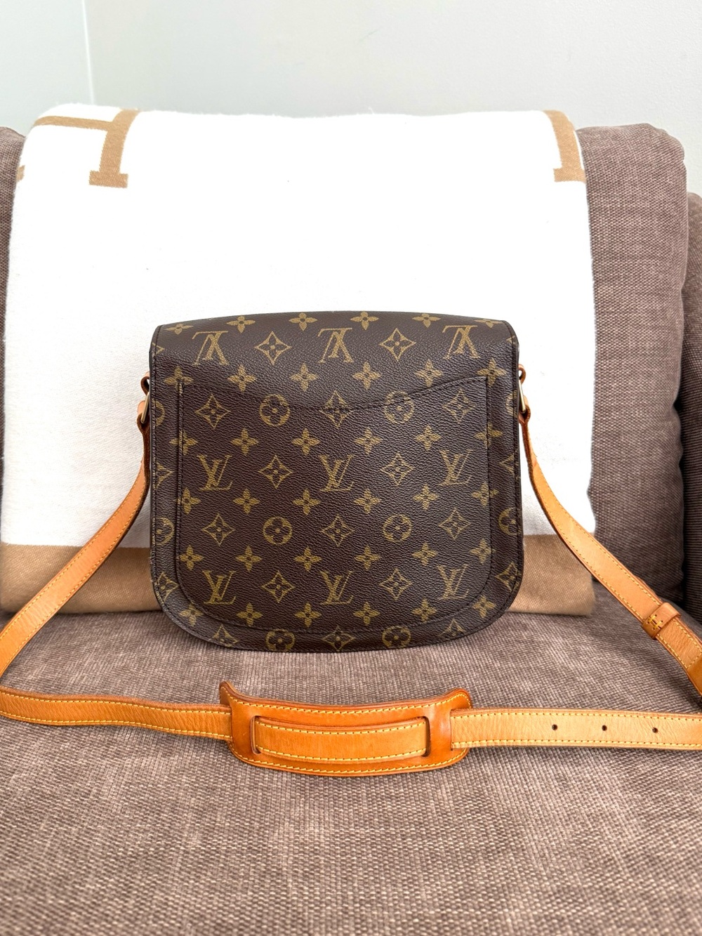 Authentic Louis Vuitton Saint Cloud GM Crossbody Bag M51242 brown monogram LV - Picture 11 of 16